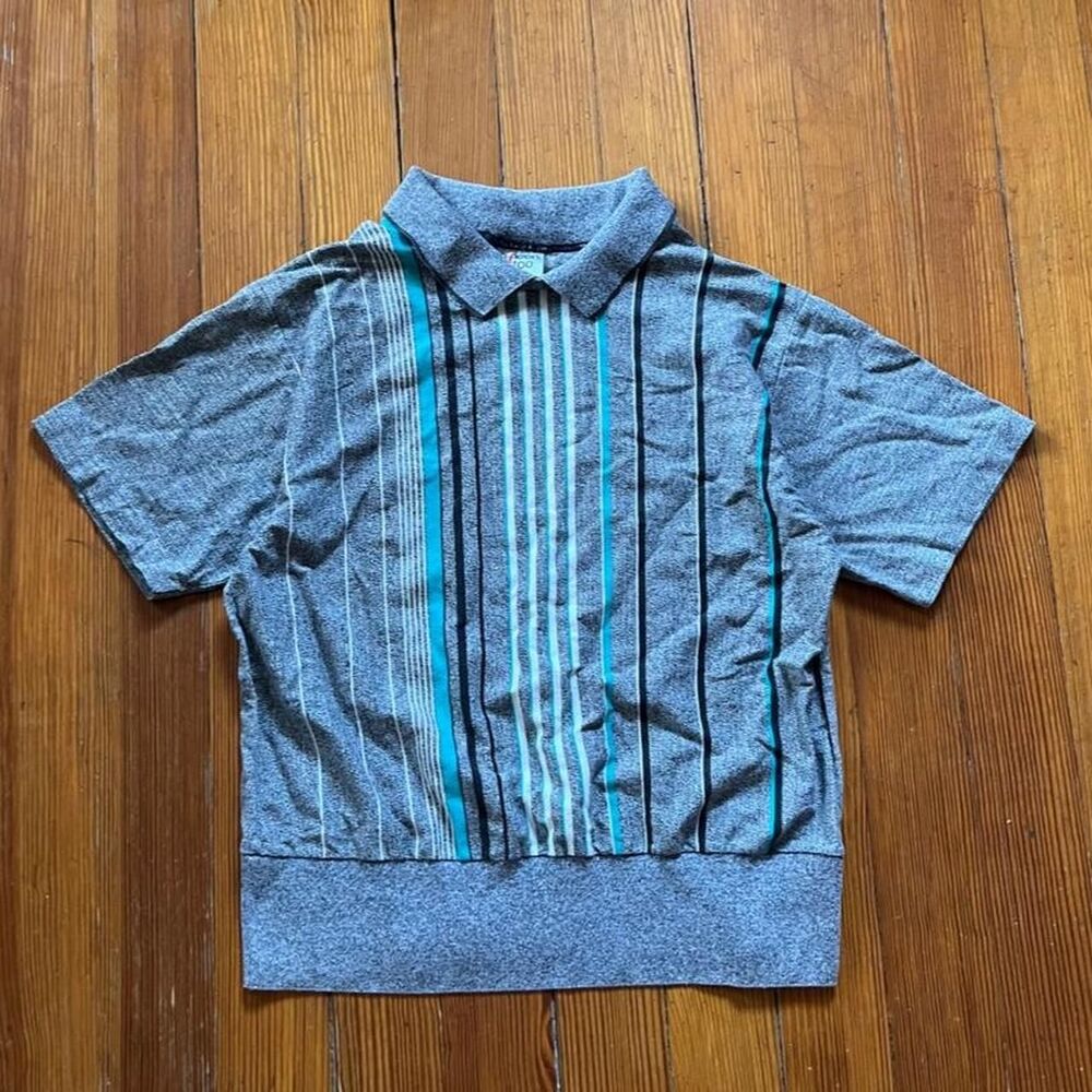 American-vintage Women's Grey and Blue Polo-shirts